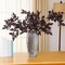 3 Pack Artificial Cimicifuga Plant Stems - 32" Faux Plum Cimicifuga Ramosa Leaf Spray - Tall Silk Fall Foliage Branches for Home Vase, Farmhouse Mantel, and Autumn Wedding Decor